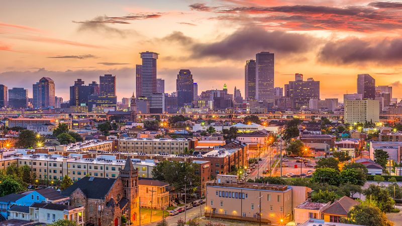 Foto; Skyline einer Stadt in den USA